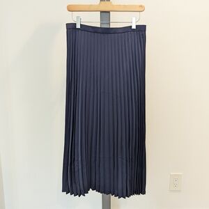 J. Crew Blue Midi Pleated Skirt for Work